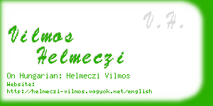 vilmos helmeczi business card